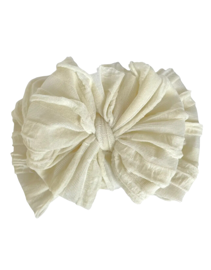 rockin royalty Ivory Ruffled Headband
