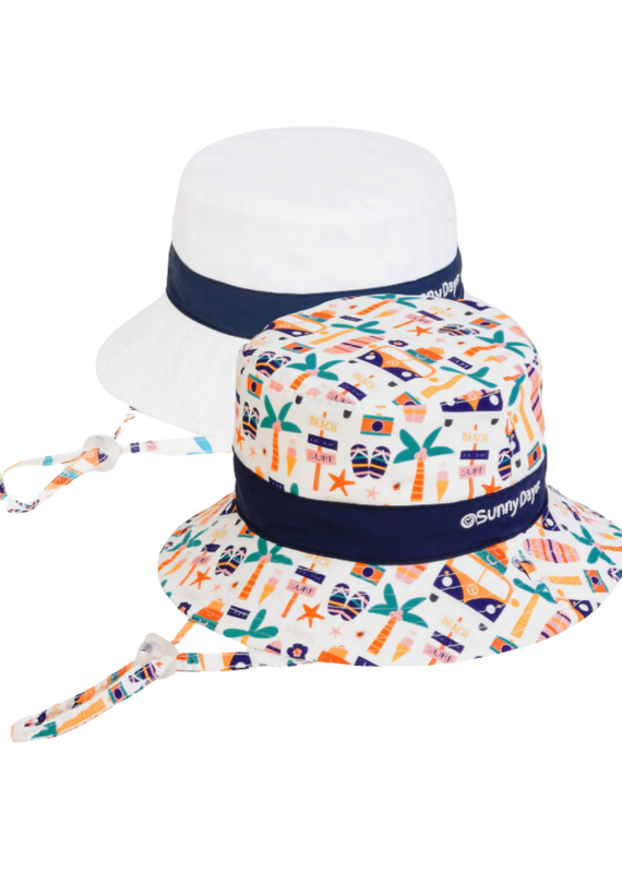 Reversible Beach Theme Sun Hat