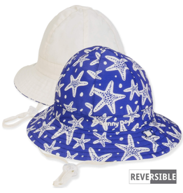 Reversible Blue Starfish Sun Hat