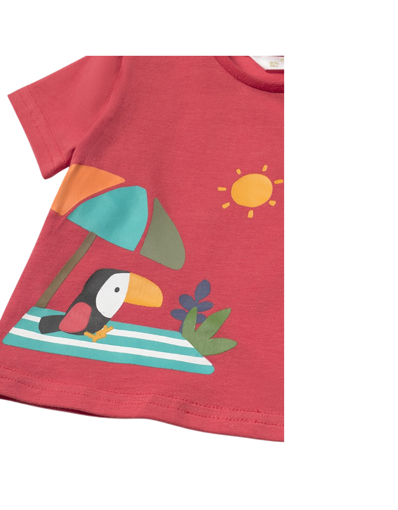 Grapefruit Toucan Swimsuit Set with Hat