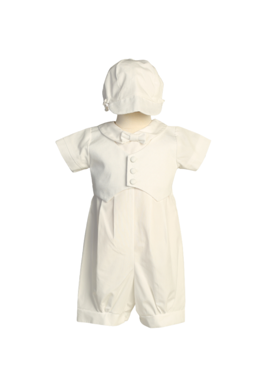 lito Tyler Cotton Romper with Pique Vest