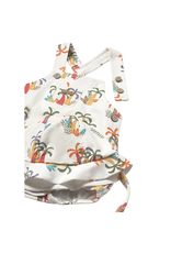 Printed Romper with Hat