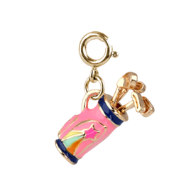 CHARM IT! Gold Rebel Girls Golf Clubs Charm