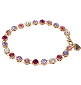 CHARM IT! Gold Pink Multi Rhinestone Bracelet