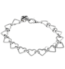 High Intencity Corporation CHARM IT! CHARM IT! Silver Heart Chain Bracelet
