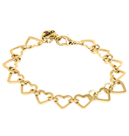 CHARM IT! Gold Heart Chain Bracelet