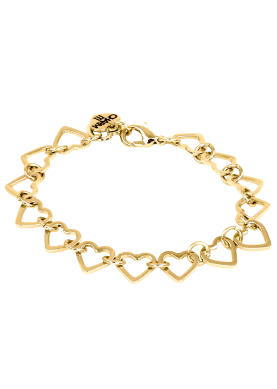 CHARM IT! Gold Heart Chain Bracelet