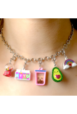 High Intencity Corporation CHARM IT! CHARM IT! Silver Chain Choker Necklace
