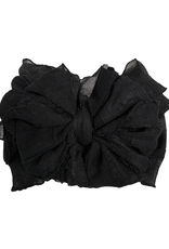 rockin royalty Black Ruffled Headband