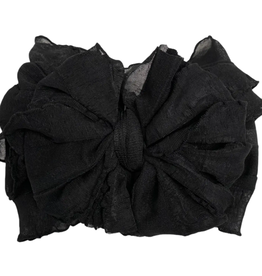 rockin royalty Black Ruffled Headband