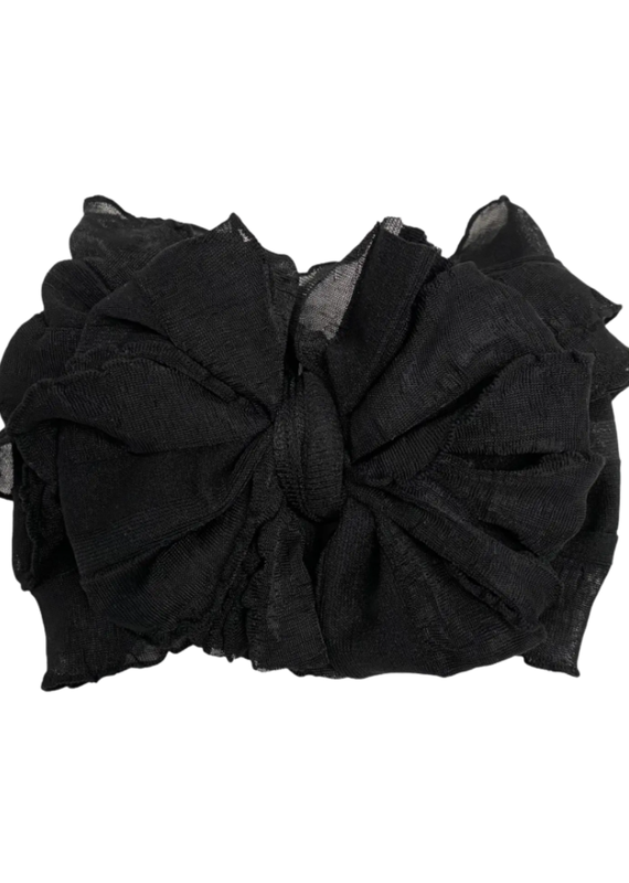rockin royalty Black Ruffled Headband