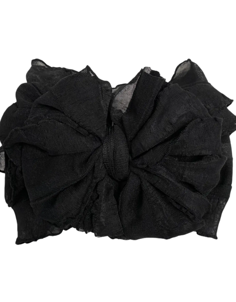 rockin royalty Black Ruffled Headband