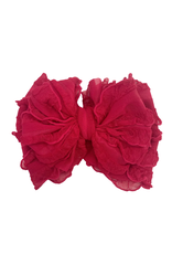 rockin royalty Cranberry Ruffled Headband