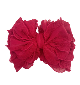 rockin royalty Cranberry Ruffled Headband