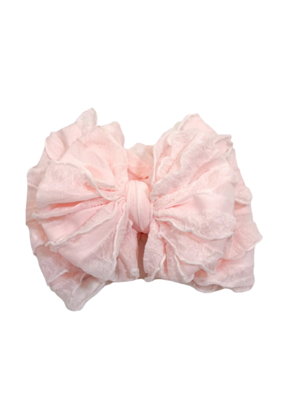 rockin royalty Sweet Pink Ruffled Headband