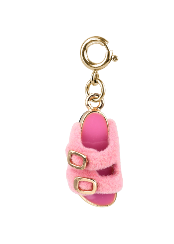 CHARM IT! Gold Furry Pink Sandal