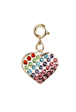 CHARM IT! Gold Rainbow Sparkle Heart Charm