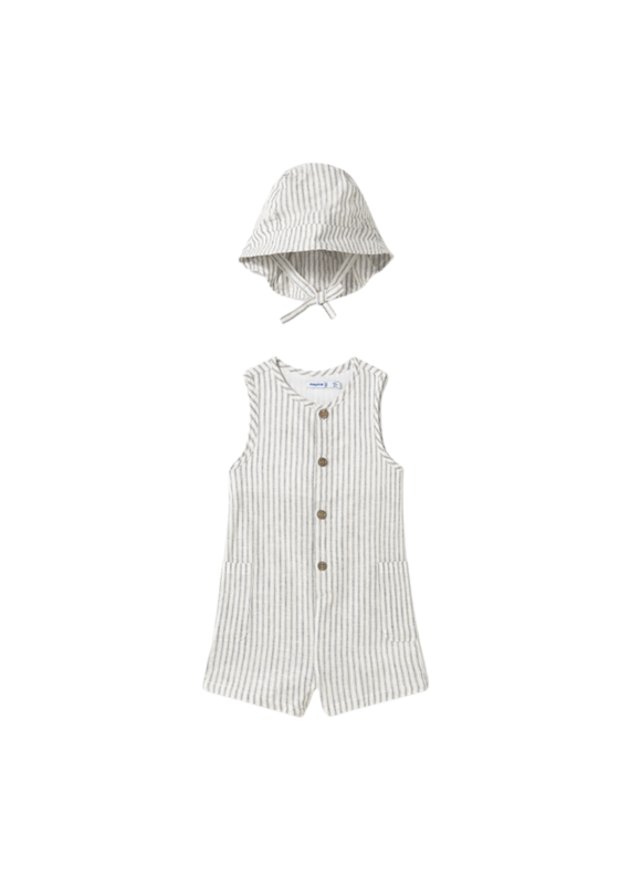 Natural Romper with Hat