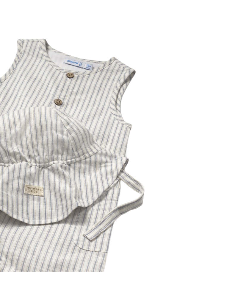 Natural Romper with Hat