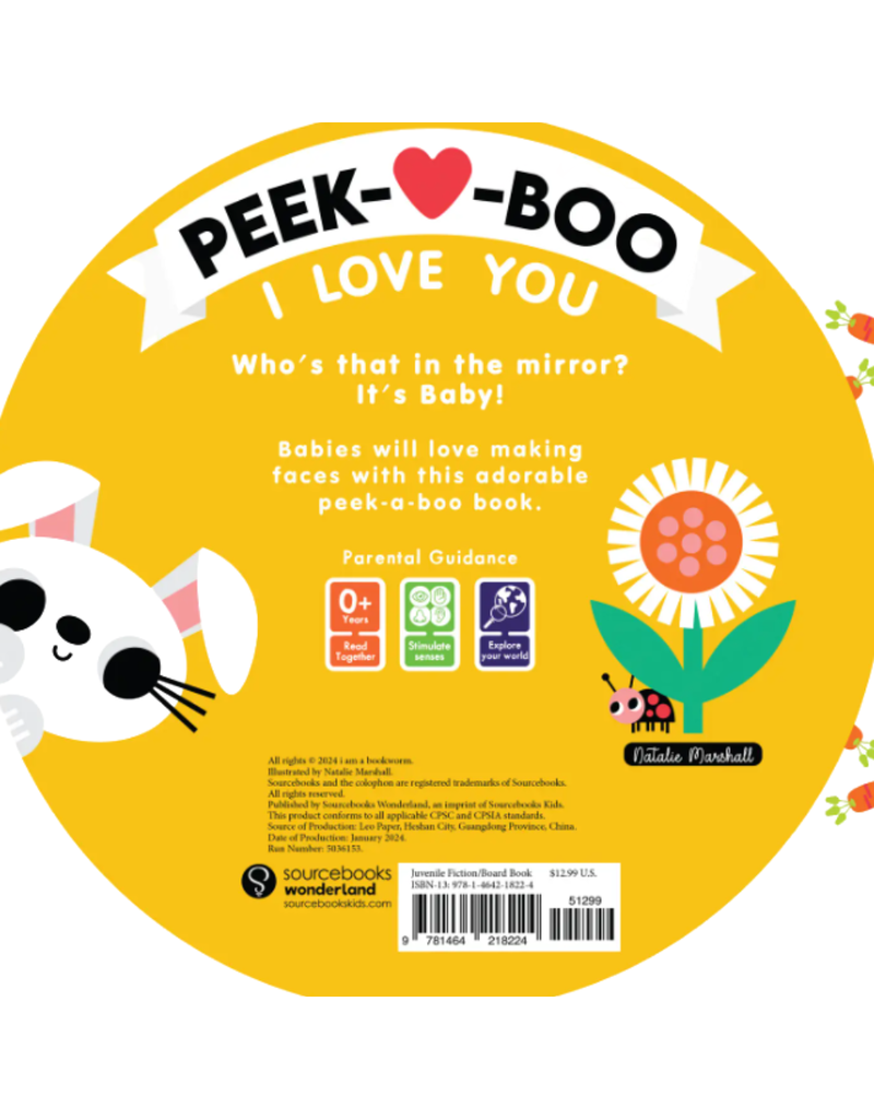 Sourcebooks Peek-a-Boo, I Love You! Baby Animals Book