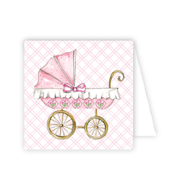 RosanneBeck Pink Baby Carriage Card