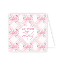 RosanneBeck Welcome Baby Pink Bows Card