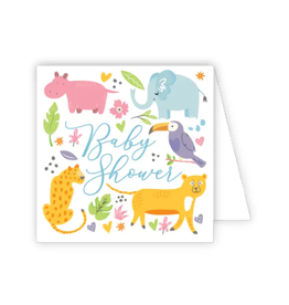 Baby Shower Whimsical Jungle Animals Card