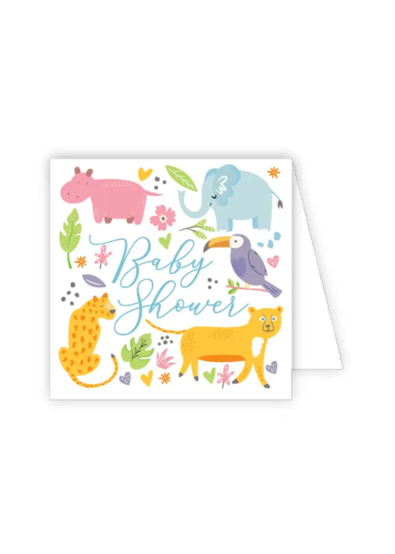Baby Shower Whimsical Jungle Animals Card