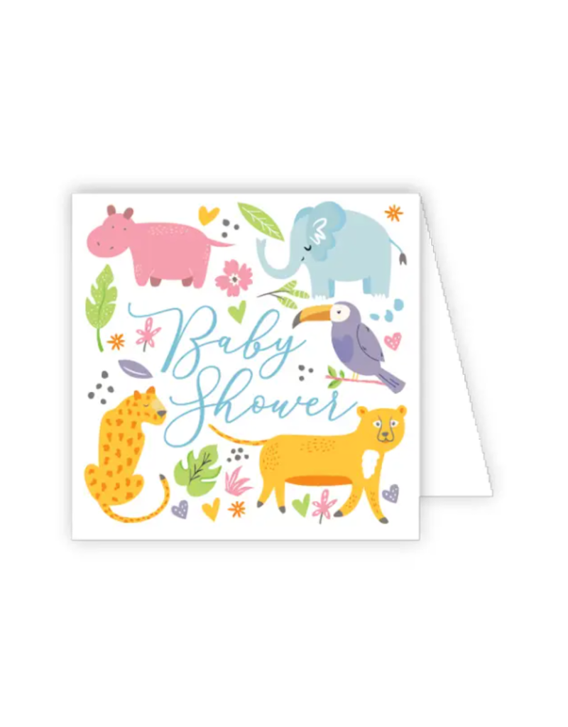 Baby Shower Whimsical Jungle Animals Card