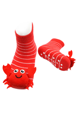 Liventi Red Crabby Crab Rattle Sock 0-12m