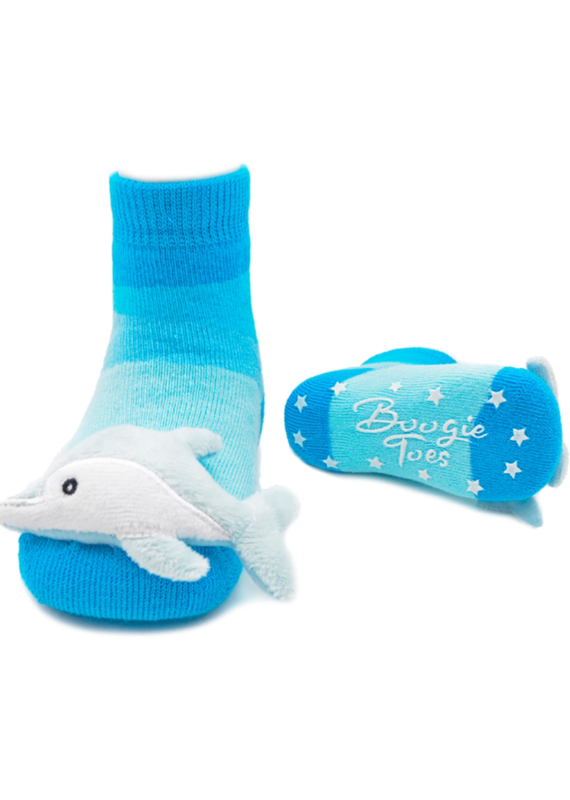 Baby Dolphin Rattle Sock 0-12m