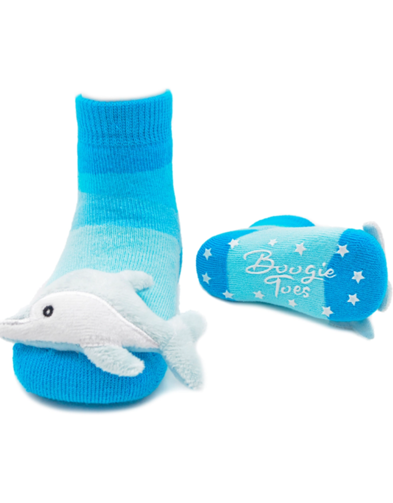 Baby Dolphin Rattle Sock 0-12m