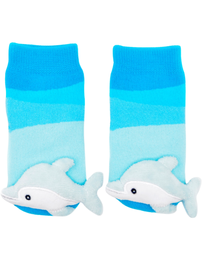 Baby Dolphin Rattle Sock 0-12m