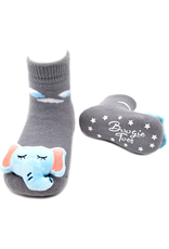 Liventi Sleepy Elephant Rattle Socks 0-12m