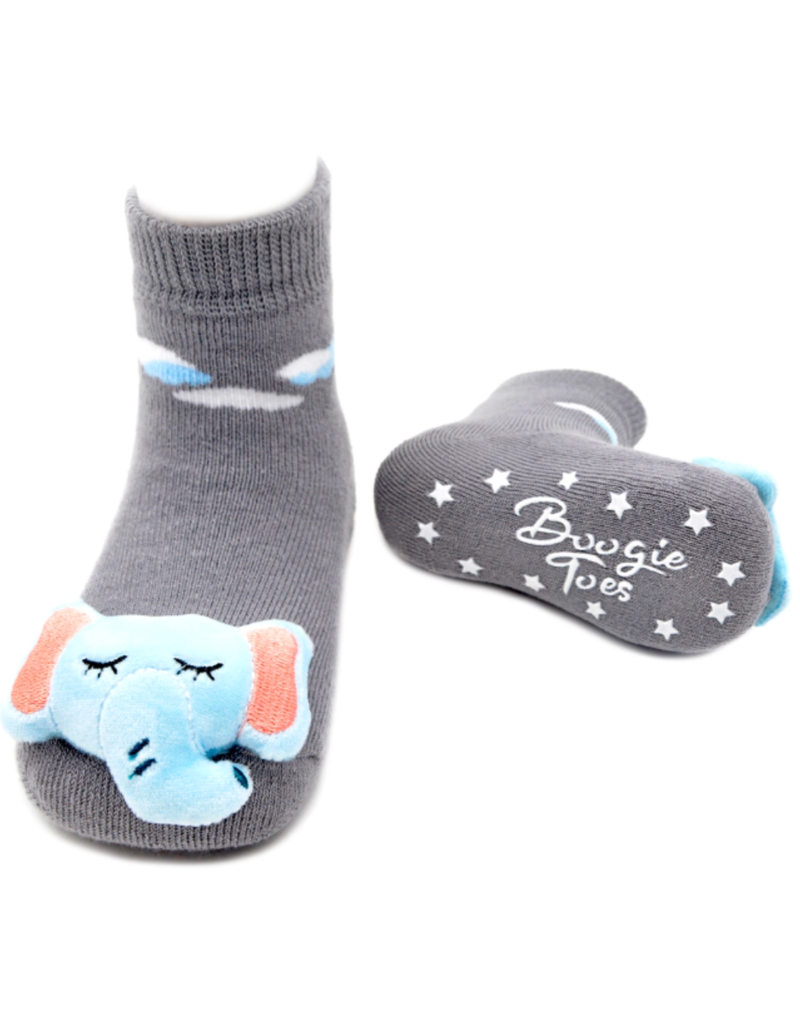 Sleepy Elephant Rattle Socks 0-12m