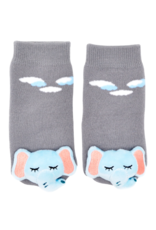 Liventi Sleepy Elephant Rattle Socks 0-12m