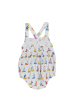 Aier Blue Stripe Sail Boat Romper