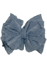 rockin royalty Denim Ruffled Headband