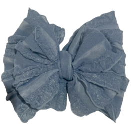 rockin royalty Denim Ruffled Headband