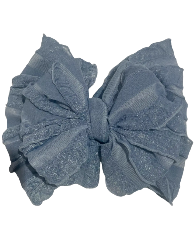 rockin royalty Denim Ruffled Headband
