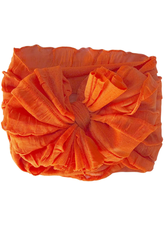 rockin royalty Orange Ruffled Headband