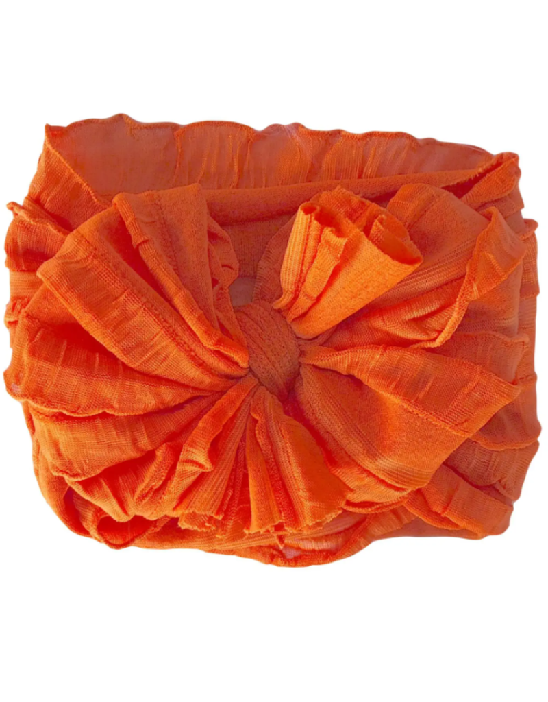 rockin royalty Orange Ruffled Headband