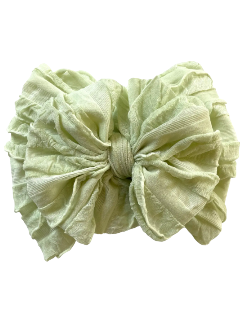 rockin royalty Honeydew Ruffled Headband