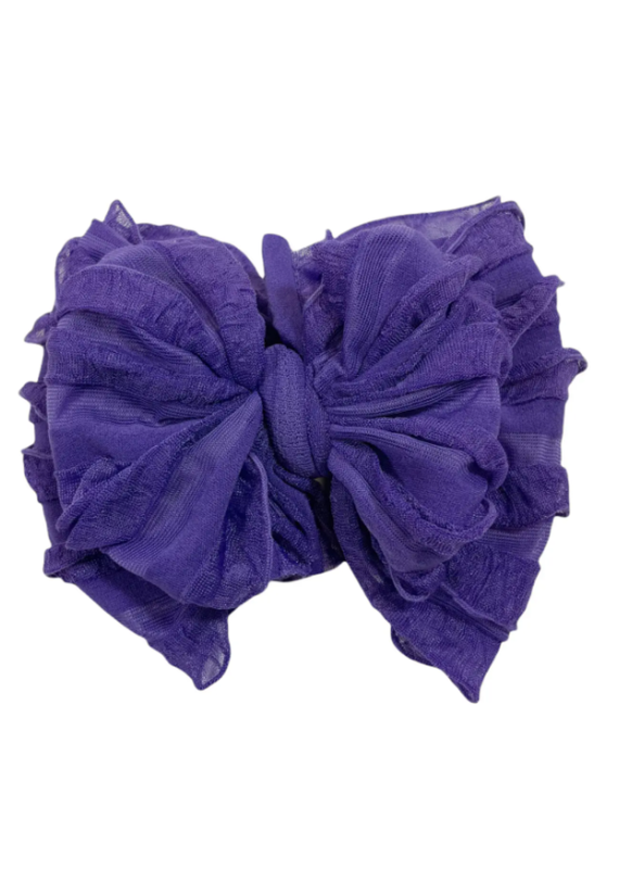 rockin royalty Grape Ruffled Headband