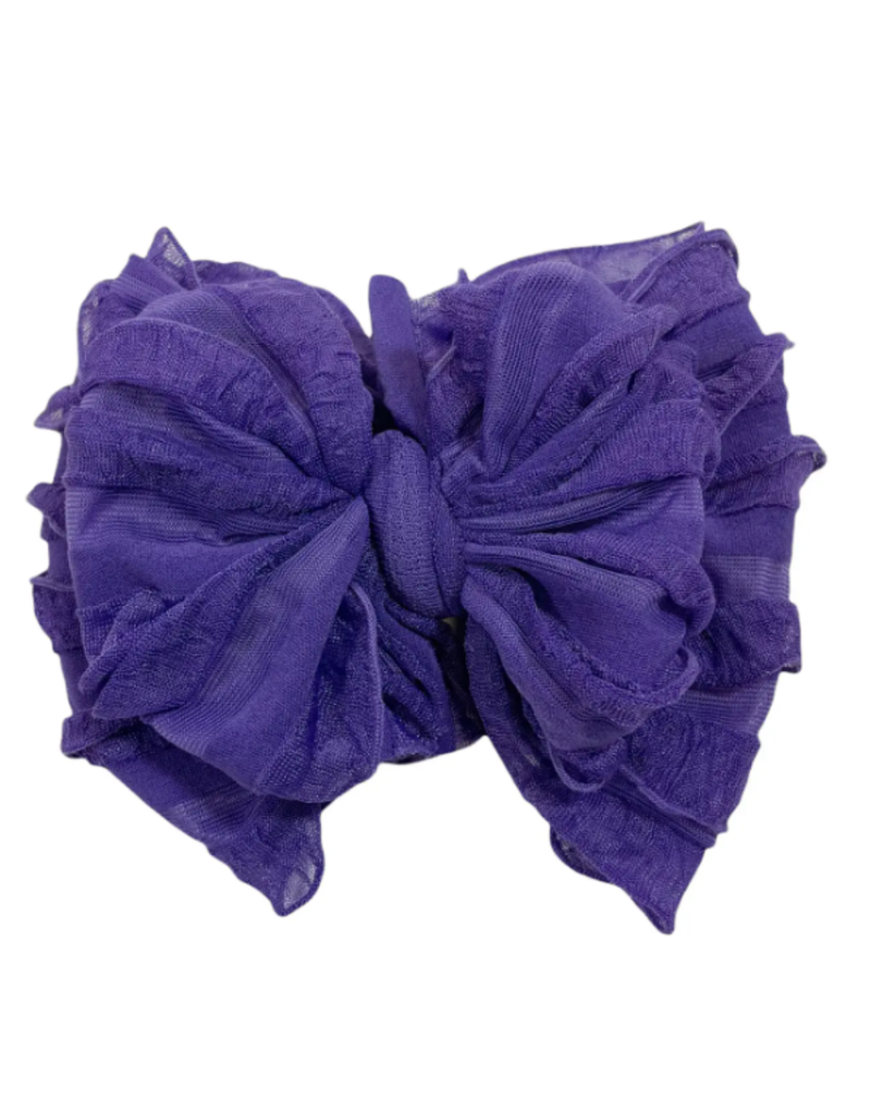 rockin royalty Grape Ruffled Headband