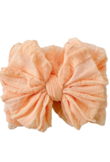 rockin royalty Peach Ruffled Headband