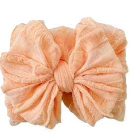 rockin royalty Peach Ruffled Headband