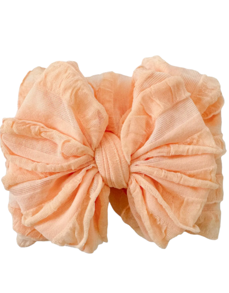 rockin royalty Peach Ruffled Headband