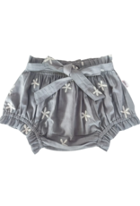 Yo Baby Floral Embroidery Grey Color Diaper Cover with Belt