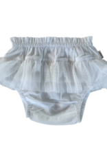 Yo Baby White Tulle Ruffles Diaper Cover